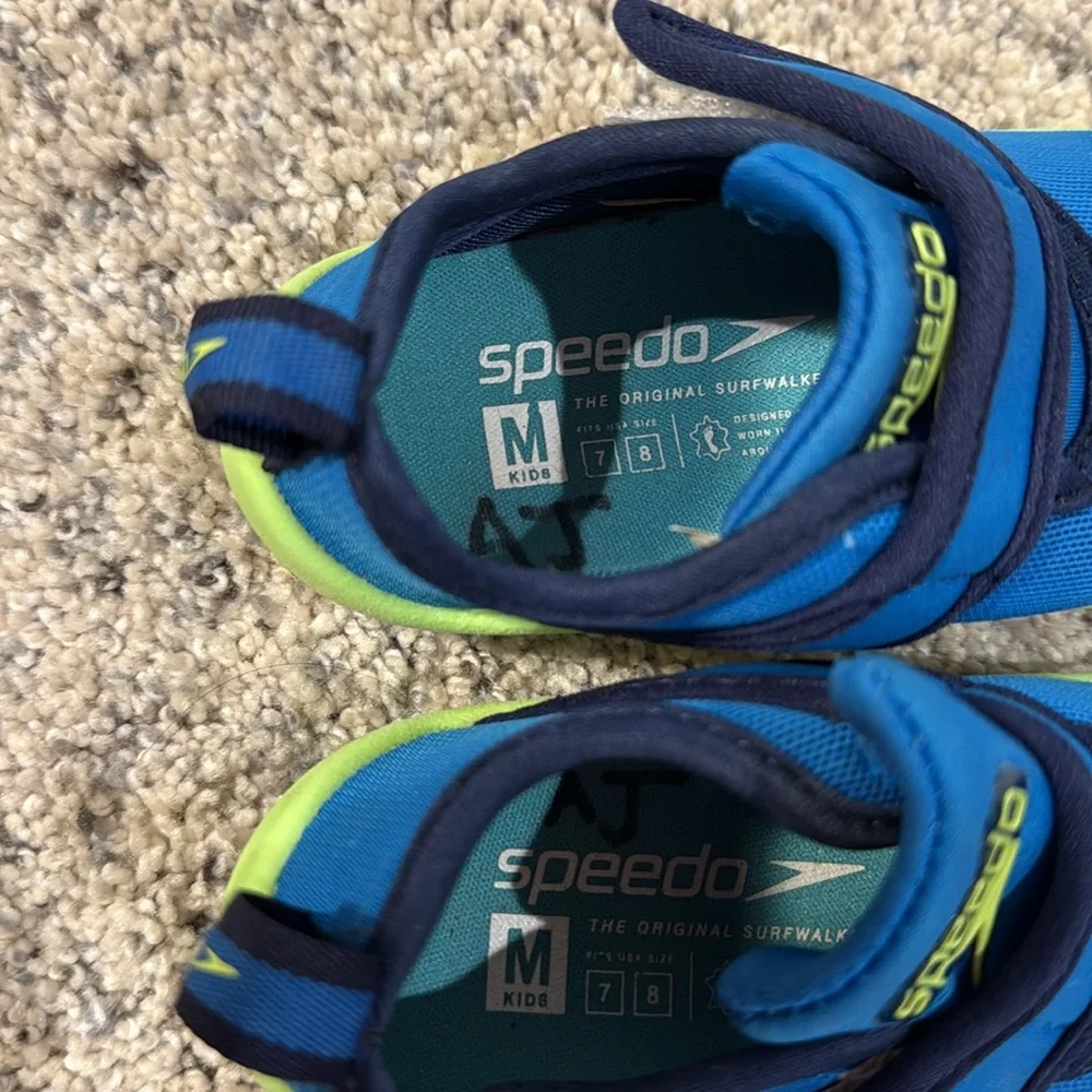 Speedo Kids Aqua Blue and Lime Water Shoes